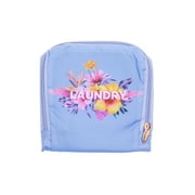 Miamica Foldable Travel Laundry Bag, 21 x 22, Purple Floral  Lightweight, Durable Design with Drawstring Closure
