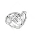 thumbnail image 4 of Spiral Wide Wave Retro Chic Fun Ring .925 Sterling Silver Band Jewelry Female Male Unisex Size 9, 4 of 4