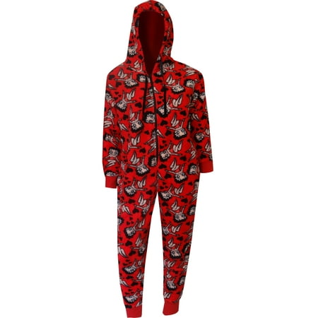 

Betty Boop Red Plush Onesie Hoodie Pajama