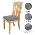 thumbnail image 4 of PiccoCasa 4Pcs Velvet Stretchable Chair Seat Covers, 18"x18" Gray, 4 of 6