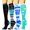 Black Blue Green White, variant on 6 Pairs Copper Compression Socks for Women & Men Circulation 15-29 mmhg - Better Blood Flow, Swelling, Best Support for Medical, Running, Nursing