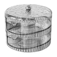 thumbnail image 4 of Contenedor rodante para almacenar huevos Dispensador de huevos Bandeja para huevos que ahorra espacio Soporte para huevos para Gris de doble nivel., 4 of 9