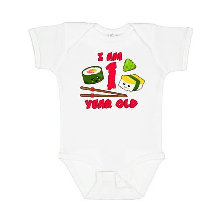 

Inktastic I Am 1 Year Old with Sushi Birthday Gift Baby Boy or Baby Girl Bodysuit