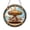 Acrylic 3.5 Inch, variant on Golden Carousel Stained Glass Style Suncatcher, Decorative Nursery Window Hanging Ornament for Cozy Baby Room Home