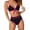 C-BK1264, variant on DHFJKG High Waist Swimsuits Women 2 Piece Bikini Set Twist Front Triangle Top Briefs Bottoms Color Block Summer Swimwear Versatile Beachwear