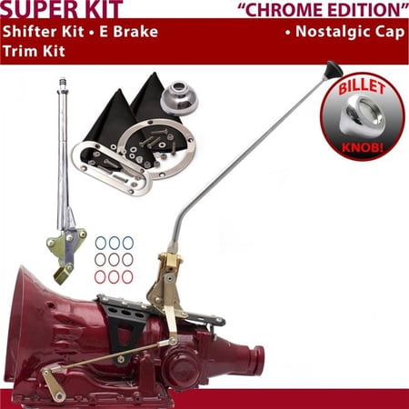 American Shifter FMX Shifter Kit Chrome 16 in. E Brake Trim Kit for F23C4