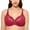 Dark Red, variant on Women's Plus Size Full Coverage Underwire Unlined Minimizer Lace Bra