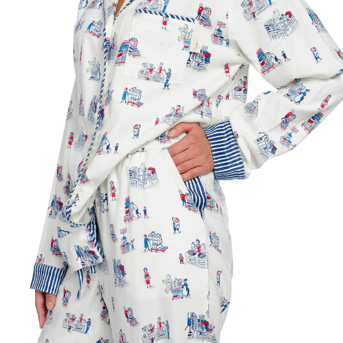 Munki Munki Women's Pajamas COSTCO Theme Print Large
