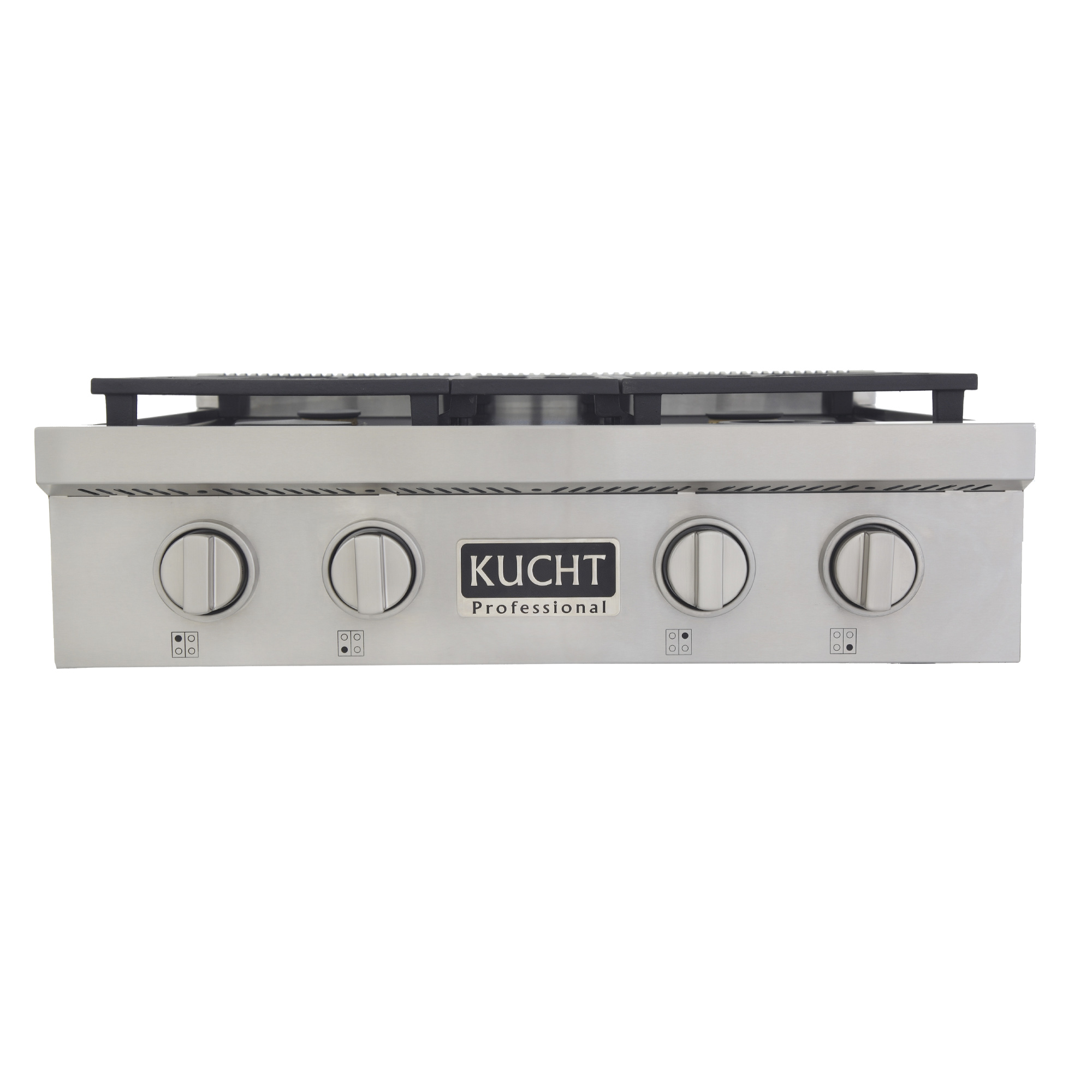 30 in. Propane Gas Range Top in Stainless Steel with Classic Silver Knobs