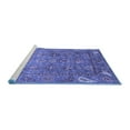 thumbnail image 2 of Ahgly Company Machine Washable Indoor Round Oriental Blue Traditional Area Rugs, 6' Round, 2 of 4