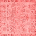 thumbnail image 1 of Ahgly Company Machine Washable Indoor Square Abstract Red Modern Area Rugs, 7' Square, 1 of 4