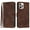 Brown, variant on Jiahe Cover for iPhone XR, Wallet Case with Credit Card Holder, Hybrid Shockproof Flip Leather Magnetic Clasp Kickstand with Wristband Case Cover, brown