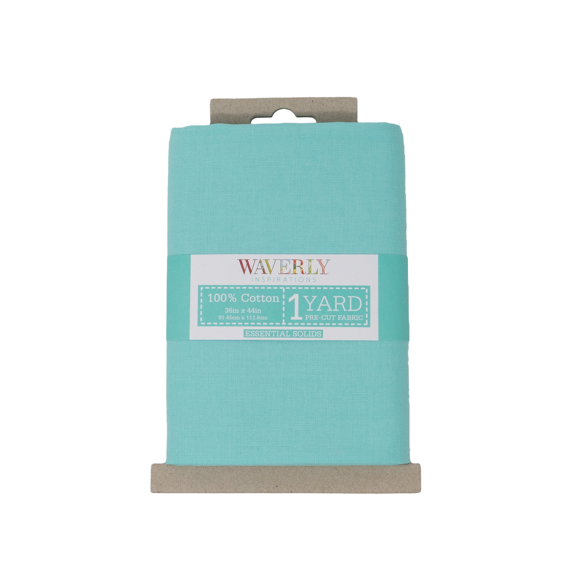 (2 pack) Waverly Inspirations 1 Yard Cut 100% Cotton Solid Fabric Solid Aqua 44" Wide for Quilting & Sewing