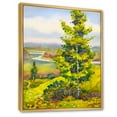 thumbnail image 3 of Designart 'Colorful Young Orange Betulas Along Bank Of Calm Bay' Lake House Framed Canvas Wall Art Print, 3 of 5