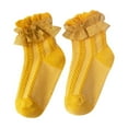 thumbnail image 2 of Vunhao Girls Ankle Socks, Cute Cotton Fashion Kids Socks Clearance Yellow Size 3 T, 2 of 3