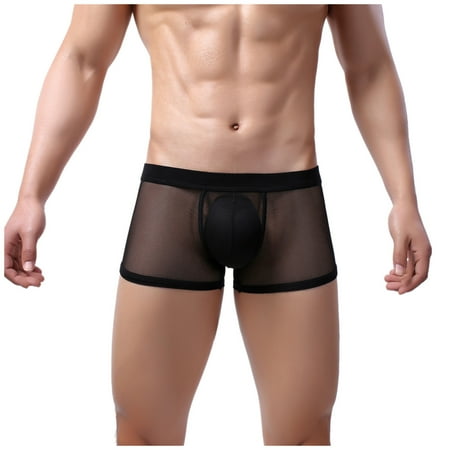 

wendunide lingerie for women Men s Sexy Underwear Breathable Mesh Underwear Middle Waist Men Leisure Sports Black S