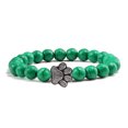 thumbnail image 1 of Pulsera con abalorio con estampado de pata de piedra volcánica de Lava negra mate Natural, joyería para amantes de los perros y gatos conmemorativos para mascotas, pulseras, regalos oso de fresa  Hogar, 1 of 2