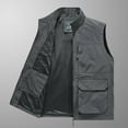 thumbnail image 2 of Rloper-Lop Men's Casual Outdoor Work Vests Stand Up Collared Sleeveless Coats Safari Shooting Waistcoats Lightweight Jackets With Pockets, 2 of 3