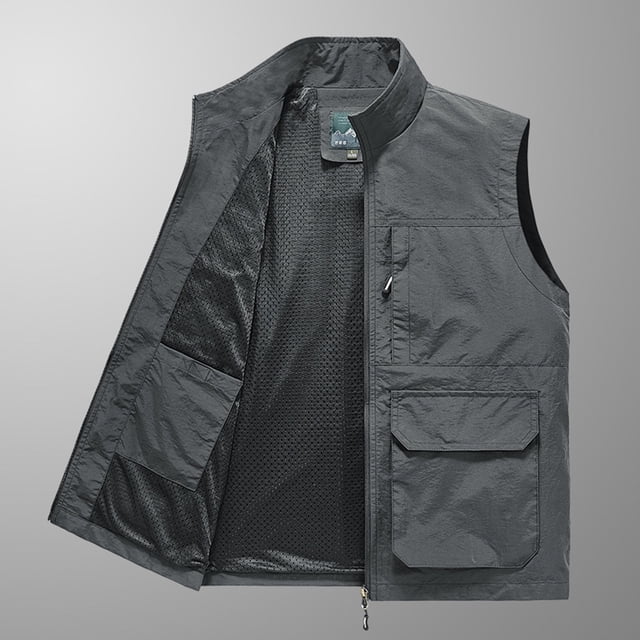 Jackets for Men Mens Work Clothes Jacket Solid Color Stand Collar Multiple Pockets Outdoor Sports Photography Leisure Coat