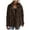 Coffee, variant on Women's Solid Color Winter Buttoned Jacket Casual Outerwear With Pockets Warm Cozy Soft Comfort Fit