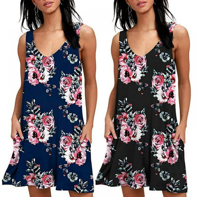 CNKOO Robes d'Été pour Femmes / Robe de Soleil / Robe Bohème pour Femmes / Longue Robe Fluide / Jolies Robes d'Été Robe d'Été Boho pour Femmes Robe Longue Bohème 2021 Été Soleil