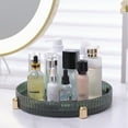 thumbnail image 2 of ABPETE Makeup Perfume Organizer, 360° Rotating Skincare Organizer, Vanity Tray, Spinning Cosmetics Organizer for Dresser, Vanity, Bathroom Countertop, Dark Green, 2 of 16