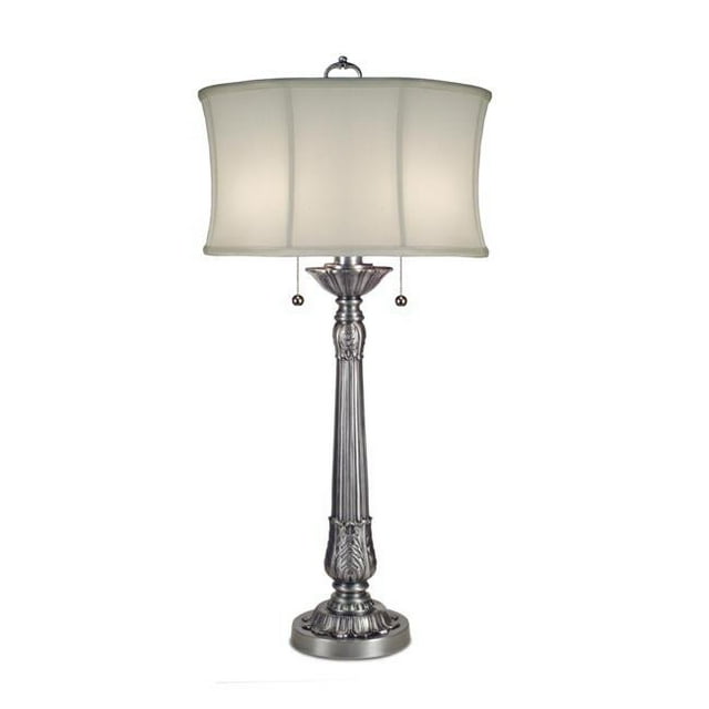 Stiffel TL-6362-6719-PW 37 in. Pewter Table Lamp with Off White Camelot Shade