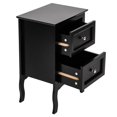 thumbnail image 3 of GoDecor Black Night Table Storage Table,Wood End Table Nightstand,Size 40x30x60cm(L x W x H), 3 of 5