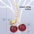 thumbnail image 2 of Cherry Bag Charm Keychain - Cute 3D Red Cherry Purse Handbags Key Chain - Sweet Fruit Charm Gift for Women, 2 of 9