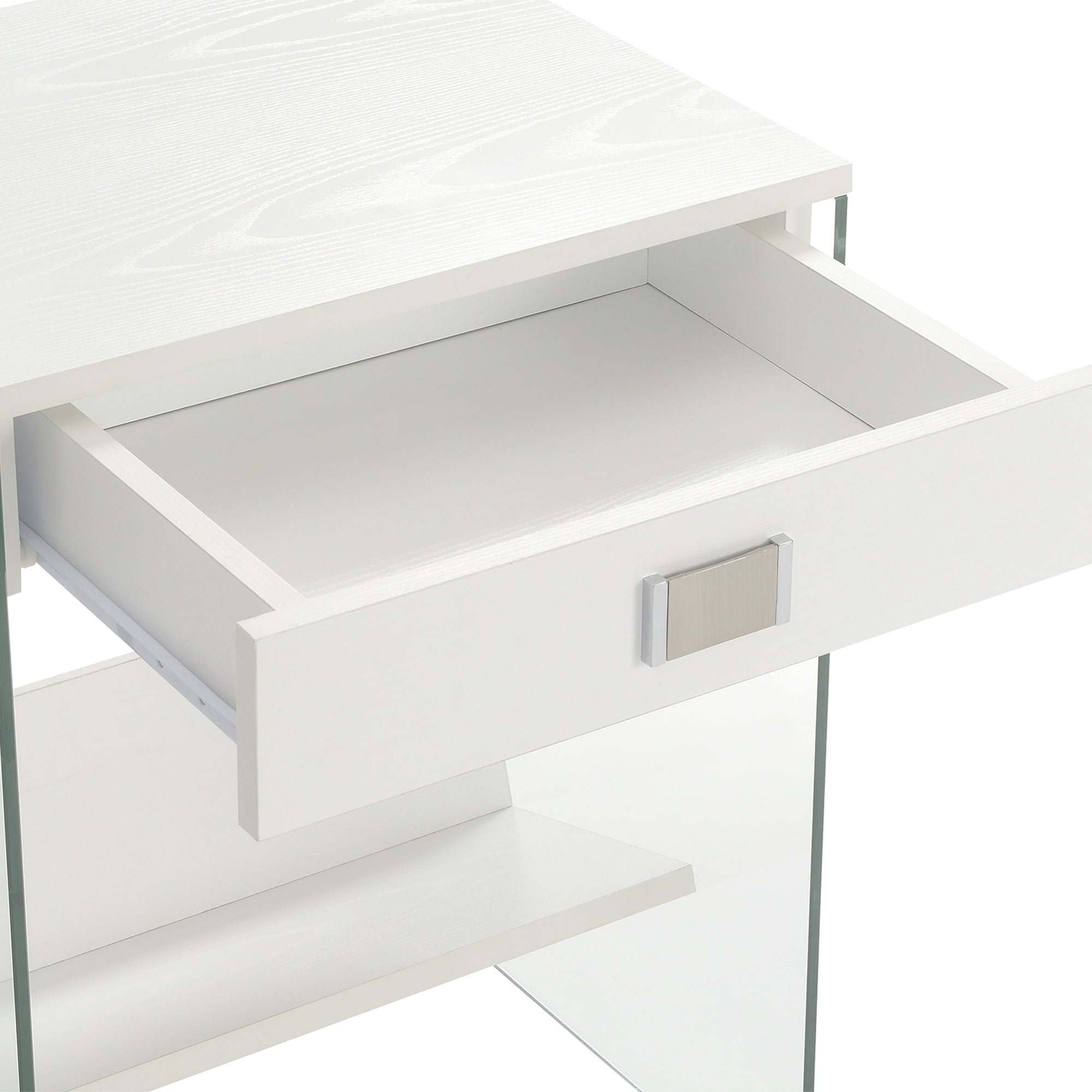 Convenience Concepts SoHo 1 Drawer End Table with Shelf, White