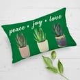 thumbnail image 3 of Green Succulent Plant Throw Pillow Cover 12x20 Inch Summer Tropical Cactus Potted Leaf Peace Joy Love Modern Home Decor Pillow Cases Botanical Cushion Cover for Sofa Couch, Cotton Linen, 3 of 6