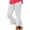 White, variant on Khunlpohl Women's Capris Yoga Pants Flared Leg Elastic Waist Leggings Gym Workout Exercise Plain Capri Pant