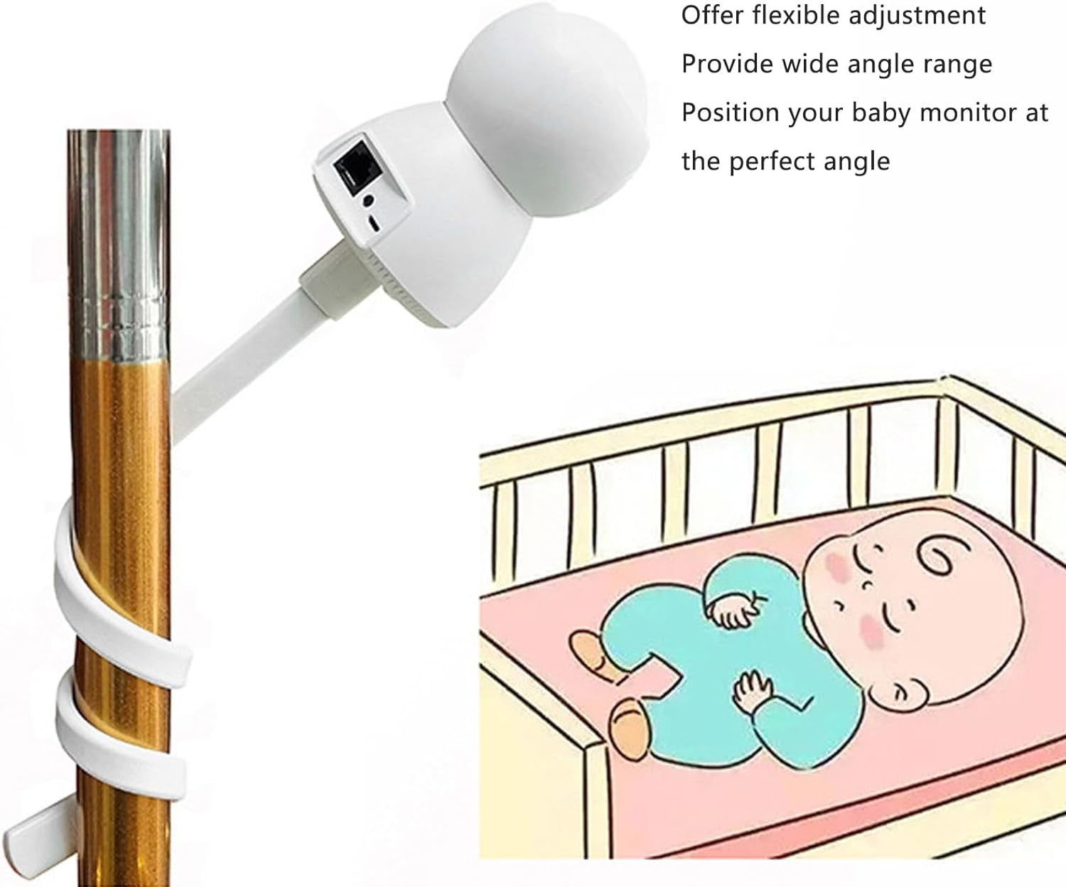 WCX Flexible Baby Monitor Stand Flexible Bending Monitoring Camera Bracket Indoor Use-0614