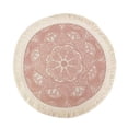 thumbnail image 5 of Fennco Styles Unique Dream Catcher Fringe Cotton Placemats 14-inch Round, Set of 4 - Pink Decorative Boho Table Mats for Home Decor, Dining Table, Banquets and Special Events, 5 of 6