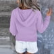 thumbnail image 5 of ICHUANYI Clearance Women's Oversized Sweatshirts Long Sleeve Button Fashion Trendy Sweatshirt Jackets Hooded Cute Comfy Clothes(Purple, XXL) ICHUANYI WER2023081513560, 5 of 8
