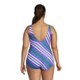 thumbnail image 2 of Lands' End Women's Plus Size Chlorine Resistant Soft Cup Tugless Sporty One Piece Swimsuit, 2 of 3