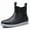 Black White, variant on Men's Deck Boots Waterproof Rain Boots Slip On Fishing Boots Ankle Boating boots Gery