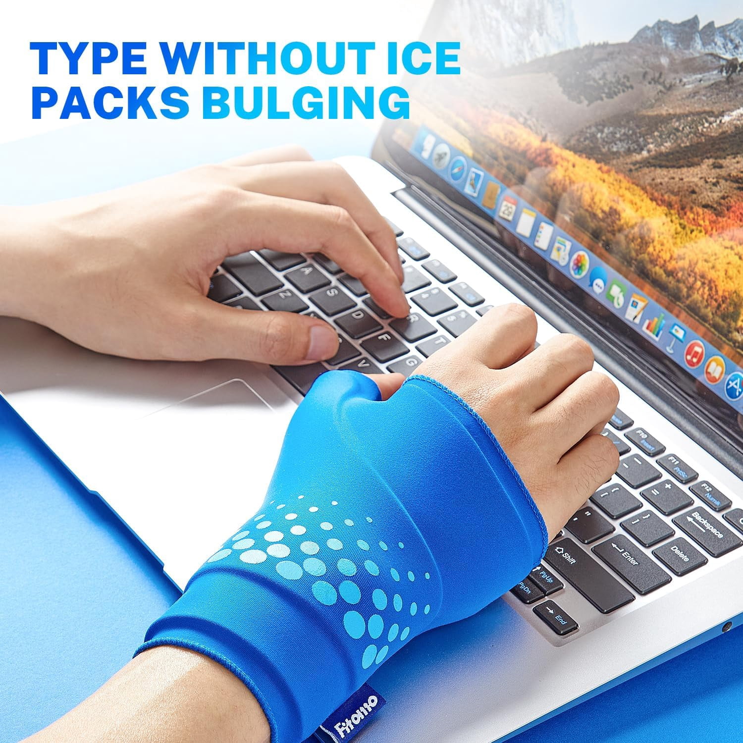 Thumb & Wrist Ice Pack Wrap, Thickened Ice Gel Pad, Ergonomic , Long Lasting Cold & Warm for Carpal Tunnel Relief, Arthritis, Computer Overuse Injuries, Post-Surgery, Post-Workout, Size S/M