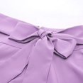 thumbnail image 4 of Umfun Midi Skirts for Women Solid Elastic High Waist Lightweight Flared Maxi Skirt Pleated A Line Tie Up Tennis Purple L, 4 of 4