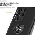 thumbnail image 2 of Compatible with Galaxy S23 Ultra Case with Ring Stand 360° Rotate Magnetic Kickstand Phone Case Fashion Slim Soft TPU Shockproof Bumper Camera Protection Case for Galaxy S23 Ultra, Black, 2 of 14