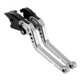 thumbnail image 1 of Palancas de freno y embrague largas Unique Bargains para Honda RC51 2000-2006, ajustables en 6 posiciones, palanca de freno de motocicleta de aleación de aluminio tono plateado, 1 par, 1 of 7