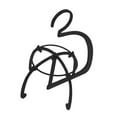 thumbnail image 3 of HILABEE Support Suspendu pour Rangement de Salon Voyage Salon de Coiffure Noir, 3 of 9