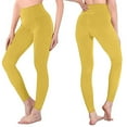 thumbnail image 4 of Mingw High Waist Athletic Leggings for Women Tummy Control Ultra Soft Stretchy and Comfortable Yoga Pants for Gym,Yellow,XL, 4 of 5