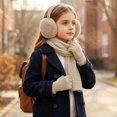 thumbnail image 3 of Sentuca Kids Winter Hat Scarf Gloves Set, Earmuffs Knit Long Scarf Full Finger Gloves Daily Outdoor Travel Accessories for Boys Girls Size 3-12Y, 3 of 7
