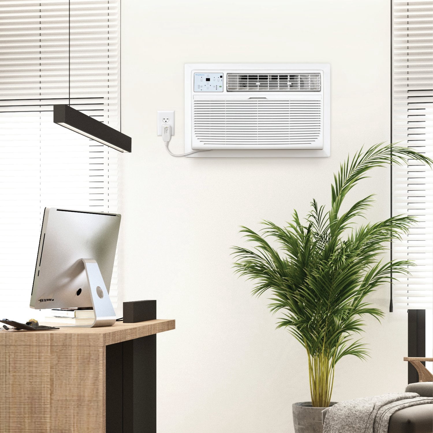 Keystone 12,000 BTU 230V Through-the-Wall Air Conditioner with Follow Me LCD Remote Control, KSTAT12-2D