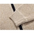 thumbnail image 4 of Men's Shawl Collar Cardigans Slim Fit Button Cable Knit Black Sweater Pockets, 4 of 9