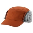 thumbnail image 2 of Holzlrgus Mens Winter Hat with Brim Warm Earflaps Hat Faux Fur Baseball Cap, 2 of 7