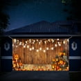 thumbnail image 3 of 8X7 ft Halloween Garage Door Decoration Background Pumpkin Lantern Candles Photography Backdrop Rustic Wood Spider Web Horror Nightmare Festival Hallowmas Theme Party Decor Banner Cover, 3 of 3
