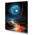 thumbnail image 2 of Designart "Planet Landscape in Orange and Green II" Astronomy & Space Canvas Wall Art - Global Orange Planets Hallway Wall Art Decor, 2 of 6