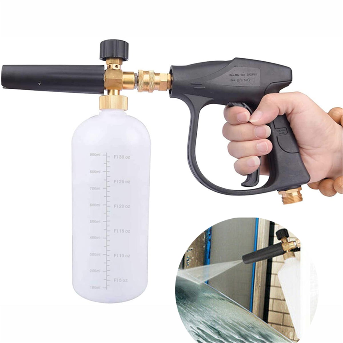 Adjustable Foam Cannon, Pressure Washer Spray Nozzle Tips for Car Wash